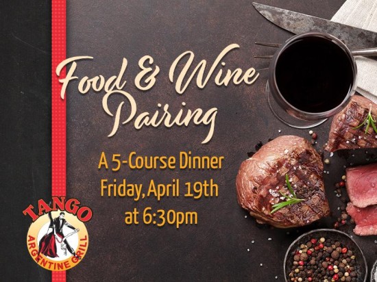 5-Course Dinner: Exquisite Food & Wine Pairing at Tango Argentine Grill