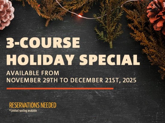 Tango Presents a 3-Course Holiday Dinner Special